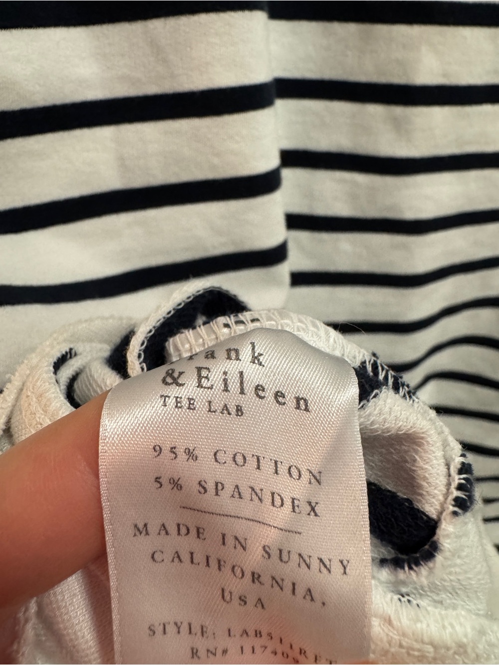 Frank & Eileen Striped Crewneck - Black & White - Picture 3 of 4